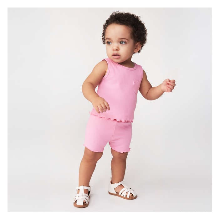 Baby Girls' Rib Tank & Short Set